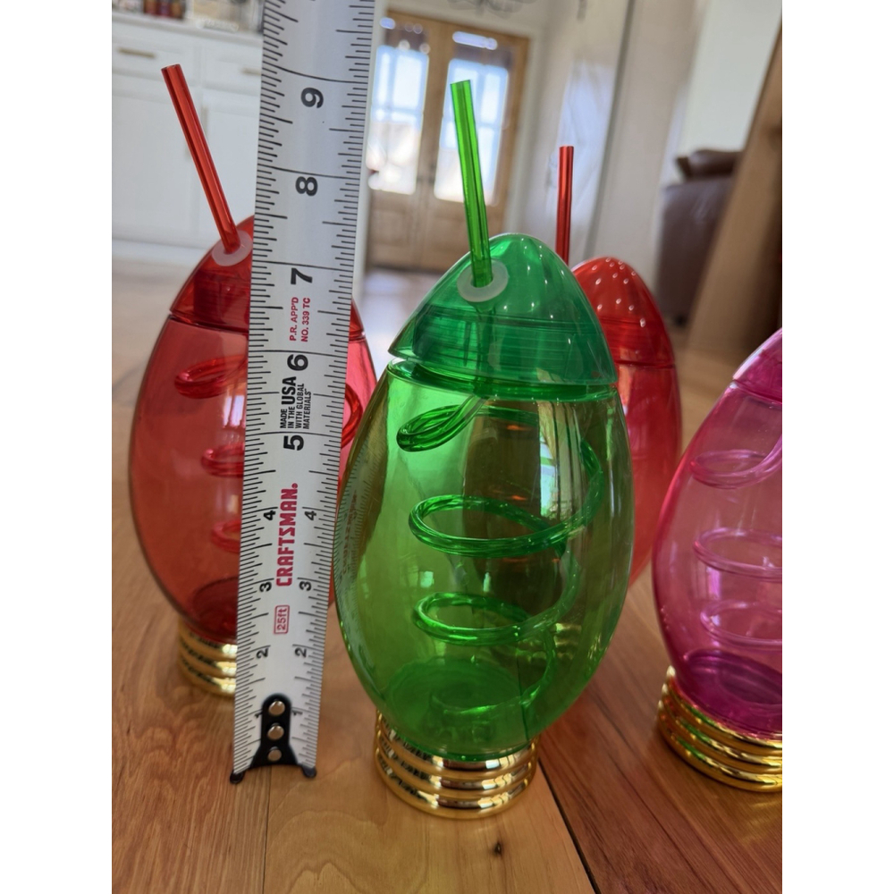 Packed Party Holiday Light Cups- Set Of 4, 12oz 3 New + Light Up Pink Used No Li - Picture 2 of 6